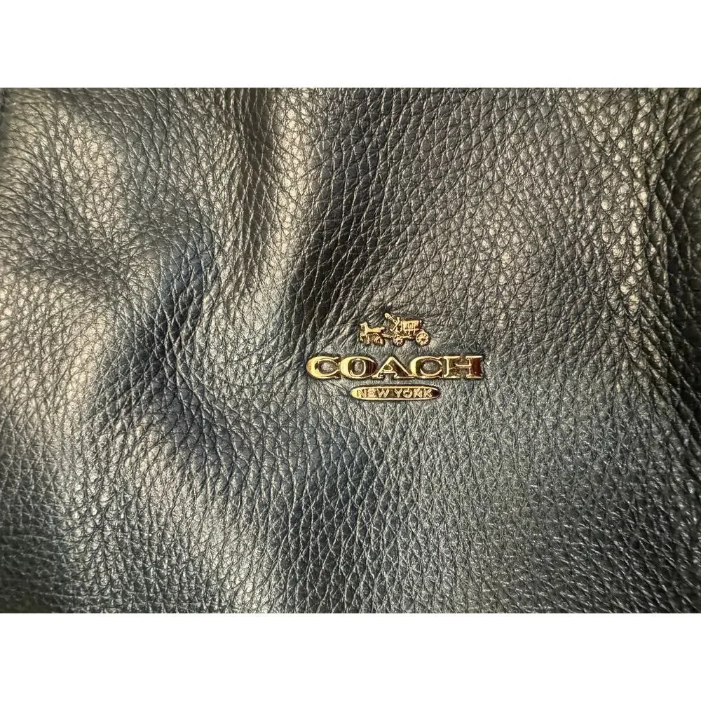 Coach Scout Hobo F34312 Navy Polished Pebble Leather Shoulder Crossbody Bag
